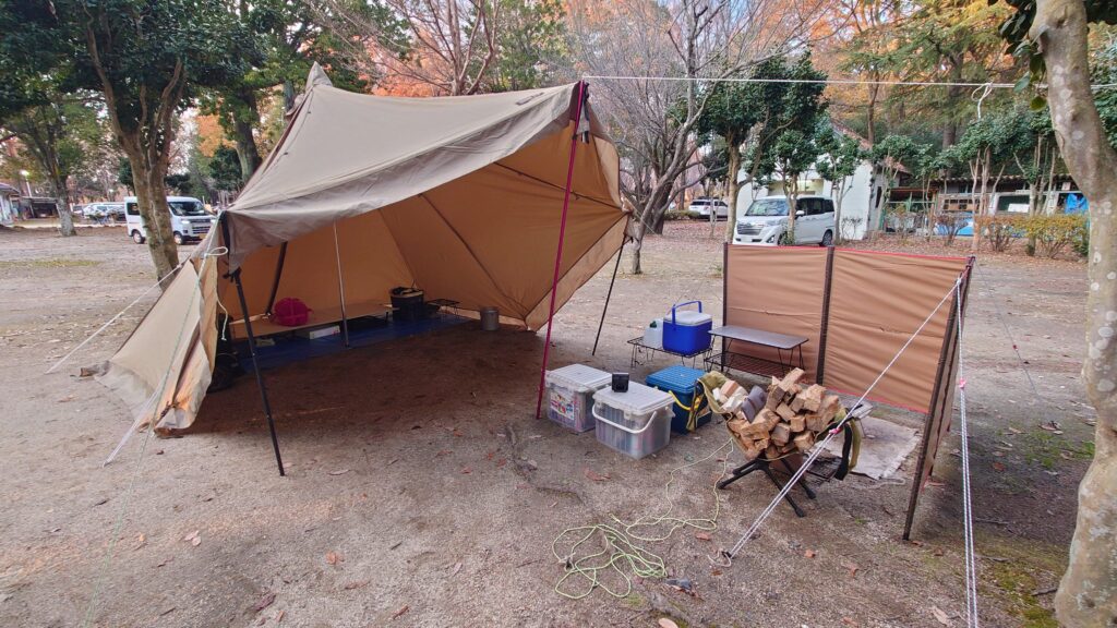 タッソ六角形張り出しスタイル&陣幕miniの内側