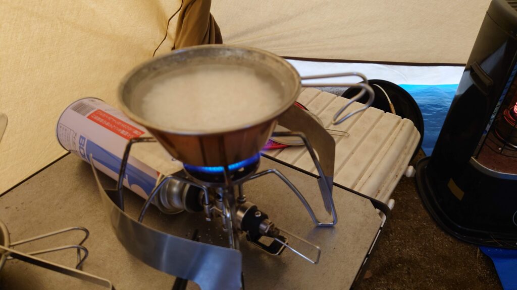 シェラカップ炊飯