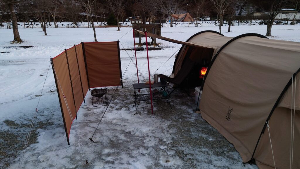 ソロカマTCと陣幕miniＬ字張り