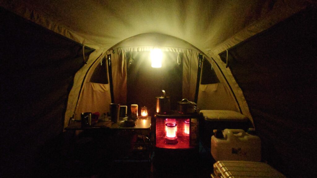 ソロカマTCテント内