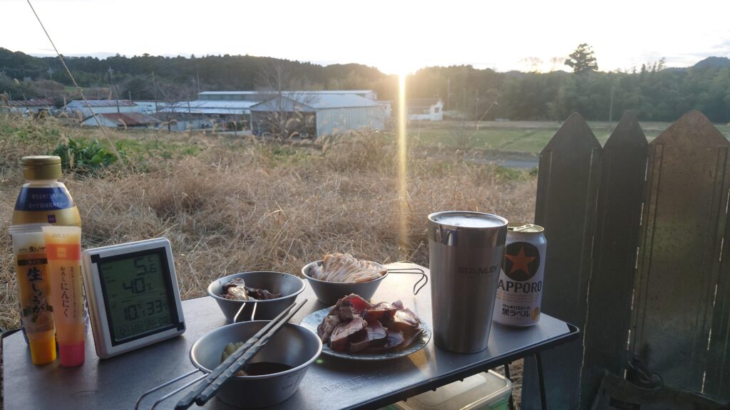 御宿ドローン&キャンプ夕日
