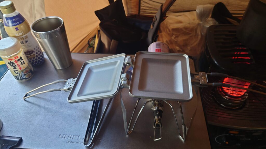 SOTOホットサンドメーカーとシングルバーナー