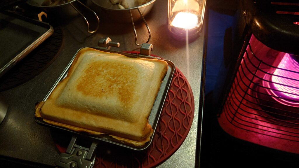 ホットサンド焼き上がりその2