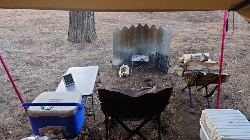 タッソTC六角形ポール2本の張り出しバージョン内側から