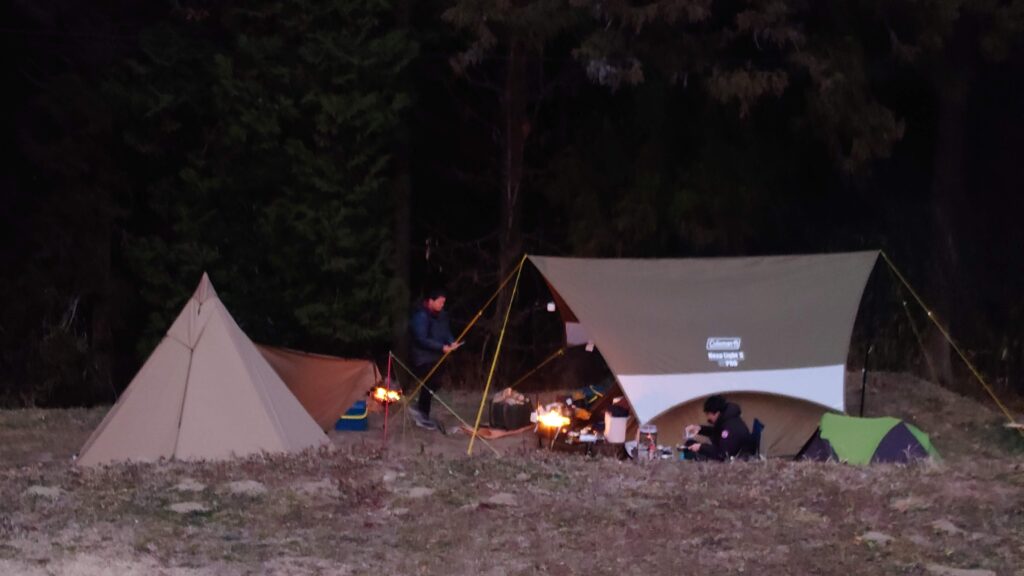 柏倉フィッシングパークキャンプ場中段エリアソログル