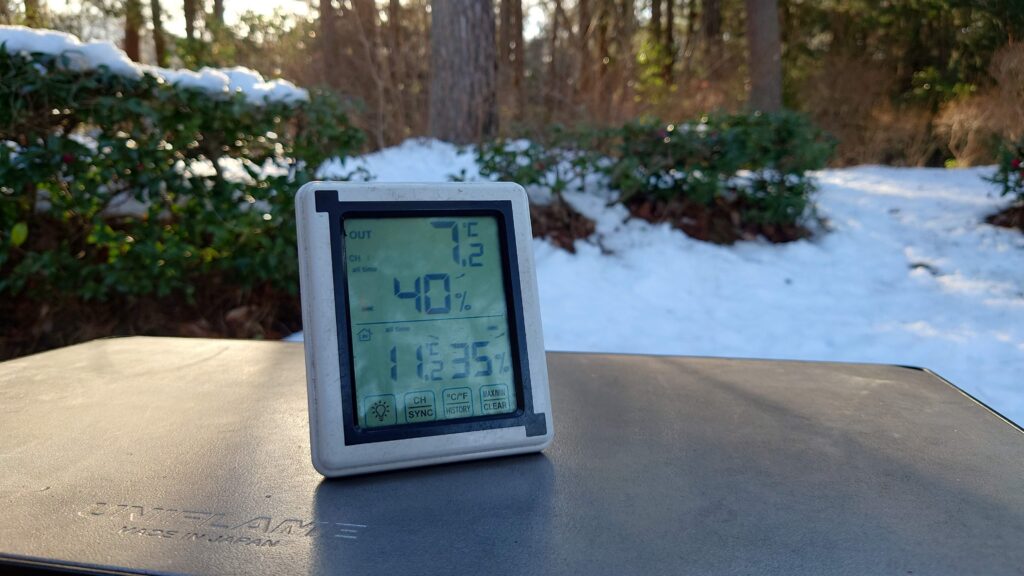 那須野が原オートキャンプ場午後3時過ぎの気温