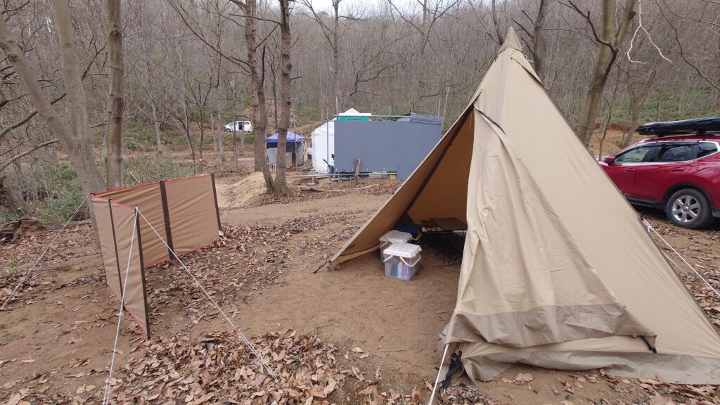 タッソTCと陣幕miniで作ったりリビングエリア