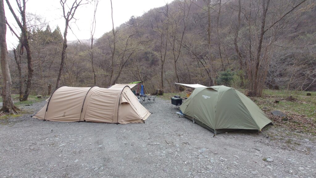 渓流釣りようらくソロカマTCとツーリングドームDX