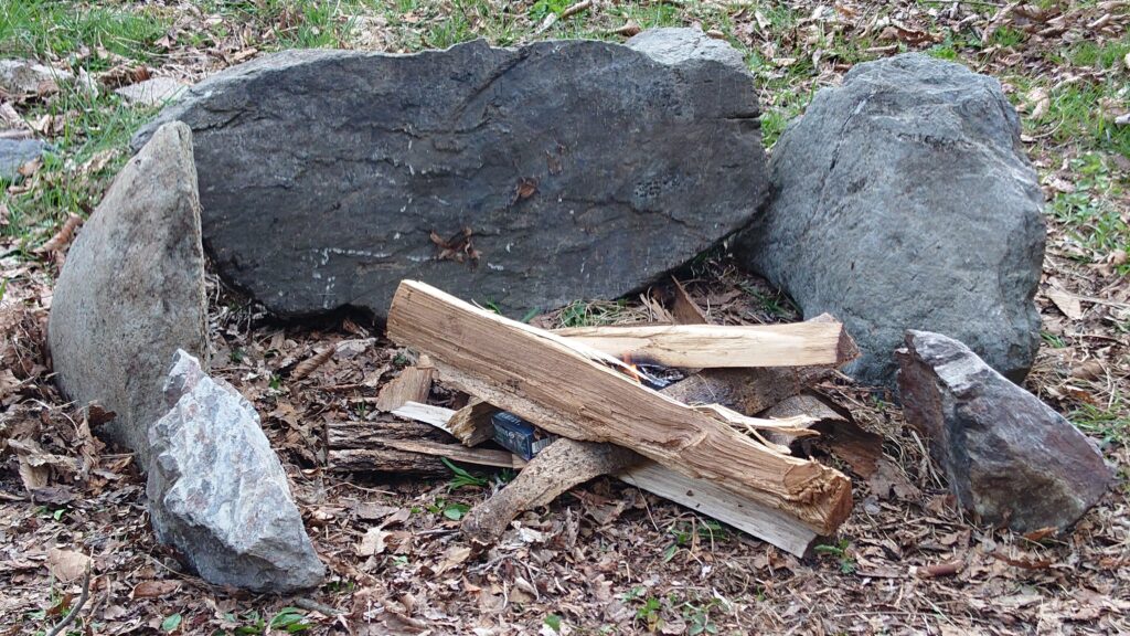 渓流釣り場ようらく即席簡易カマド