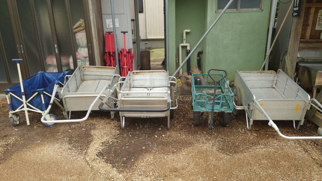 しもはじ埴輪キャンプ場リヤカー