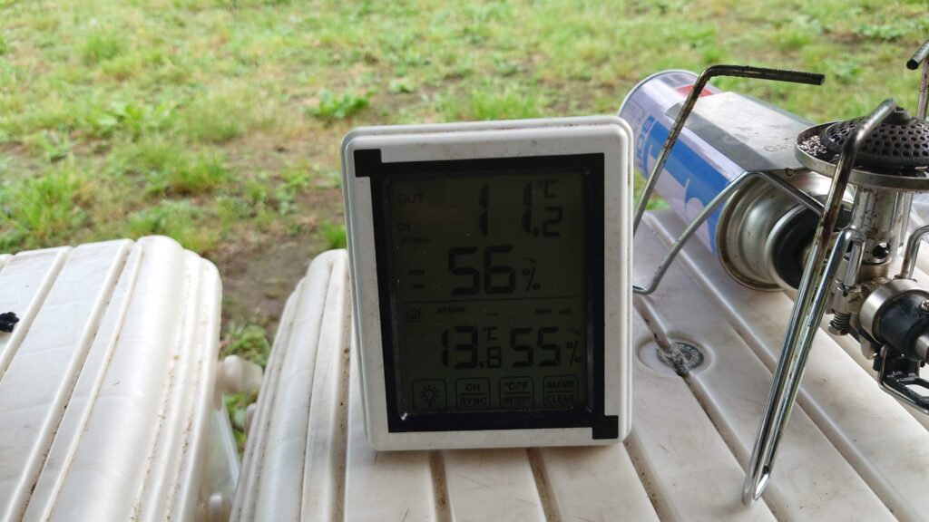 しもはじ埴輪キャンプ場6月上旬最低気温