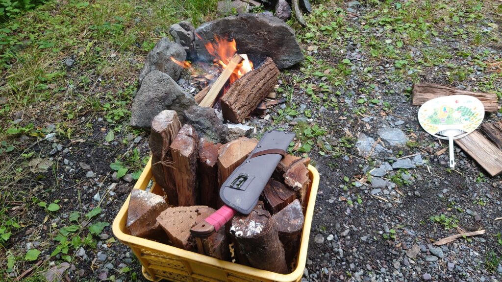 渓流釣り場ようらく直火竈