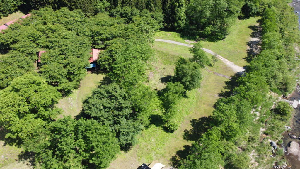 尾瀬高原オートキャンプ場上空からの撮影