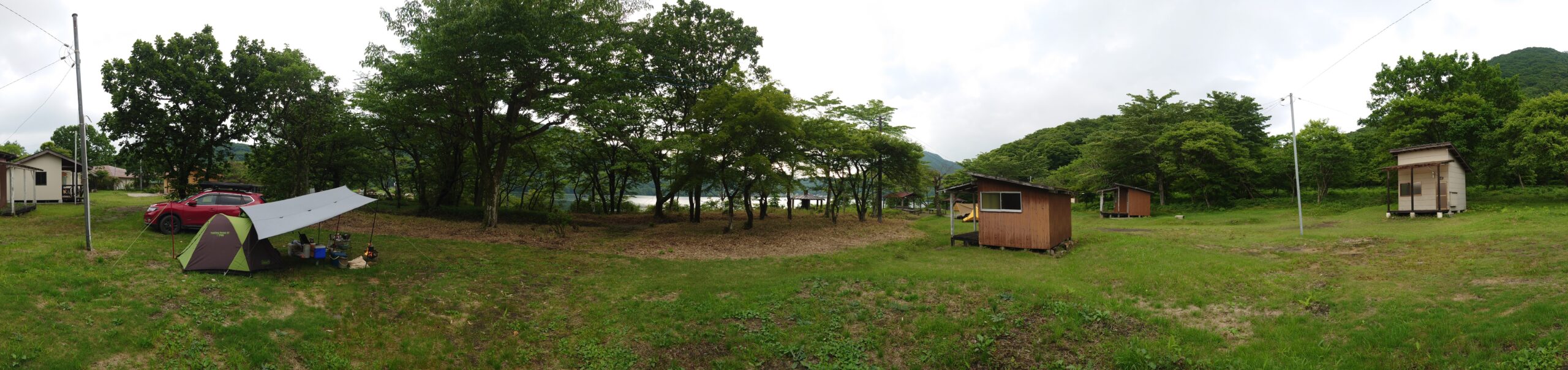 まゆみヶ丘バンガローキャンプサイト全景