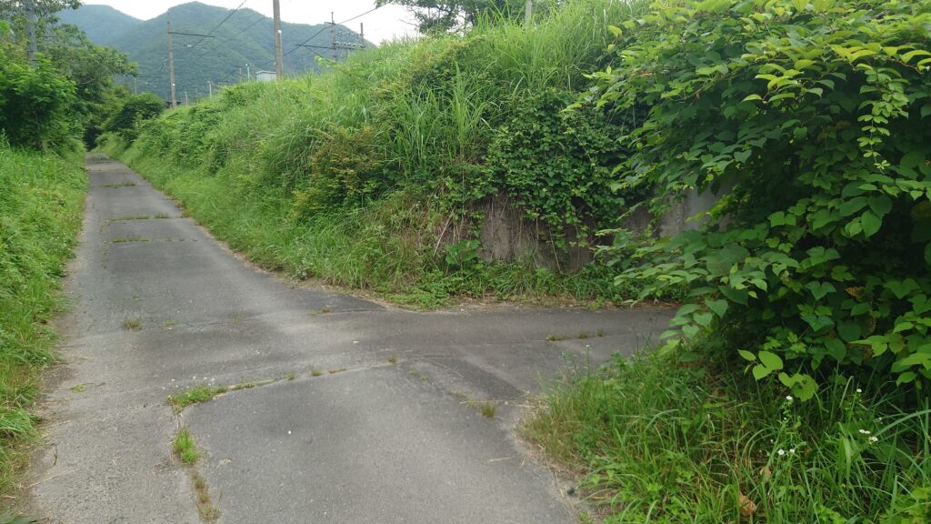 会津鬼怒川線沿いの道