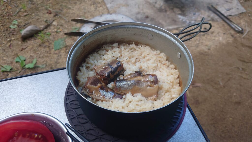 イワシの缶詰の炊き込みご飯
