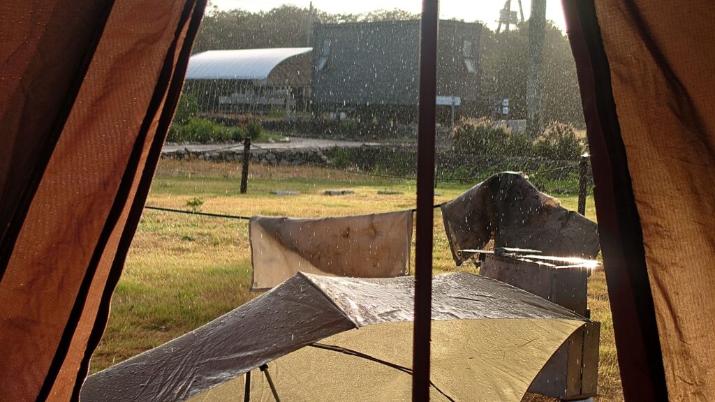 突然のスコール