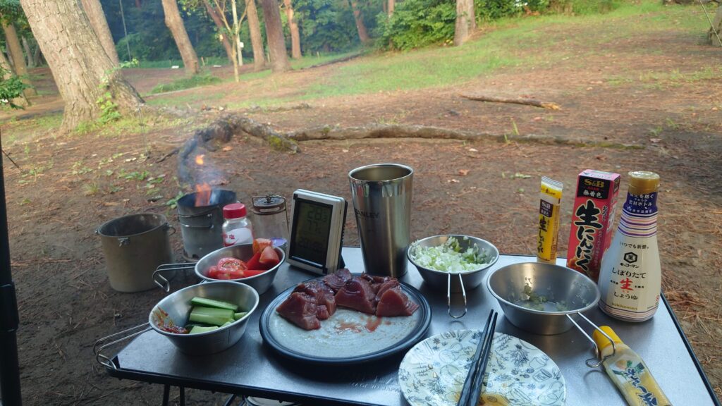 火起こし器を使って炭起こし