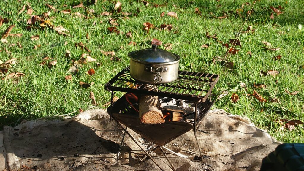 焚火での炊飯