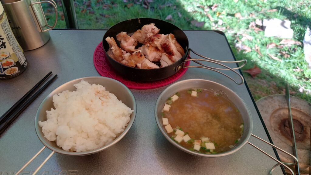 土呂部高原キャンプ場二日目朝食