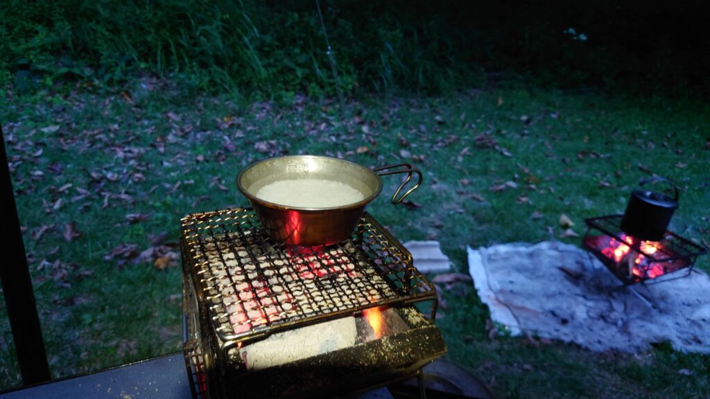 シェラカップ炊飯onユニセラmini