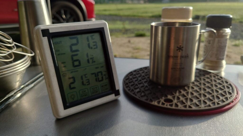 食後のコーヒーと最低気温