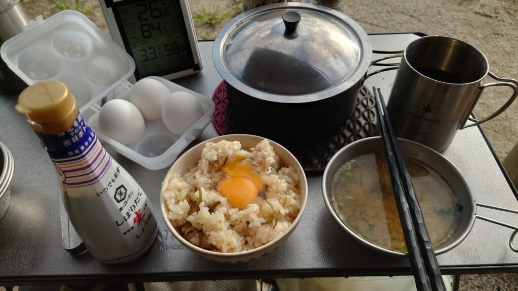 高萩ユーフィールドでの朝食