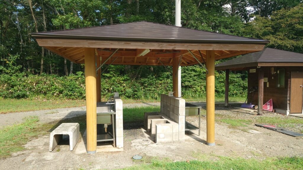 やすらぎの森オートキャンプ場RVパークエリア炊事場