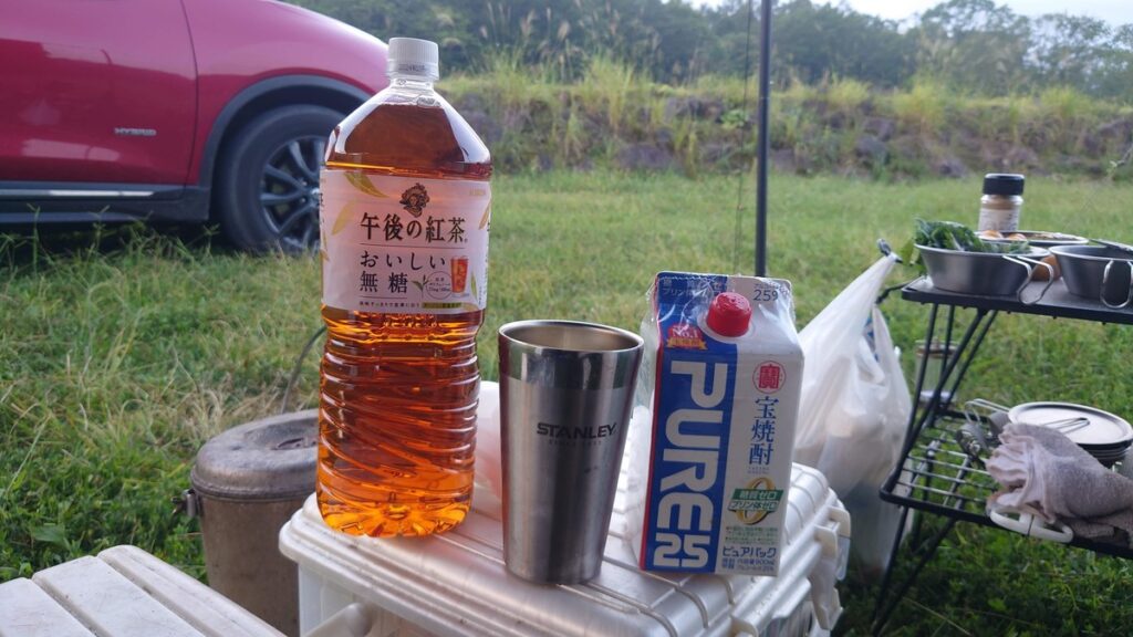 焼酎の紅茶割作ります