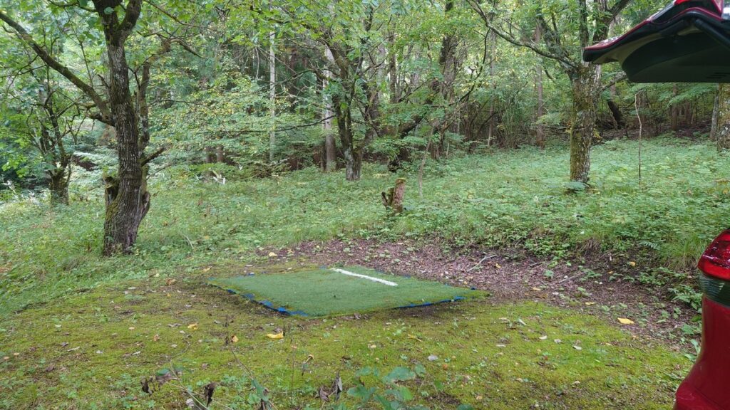 花咲森のキャンプ場ソロサイトのテントエリア