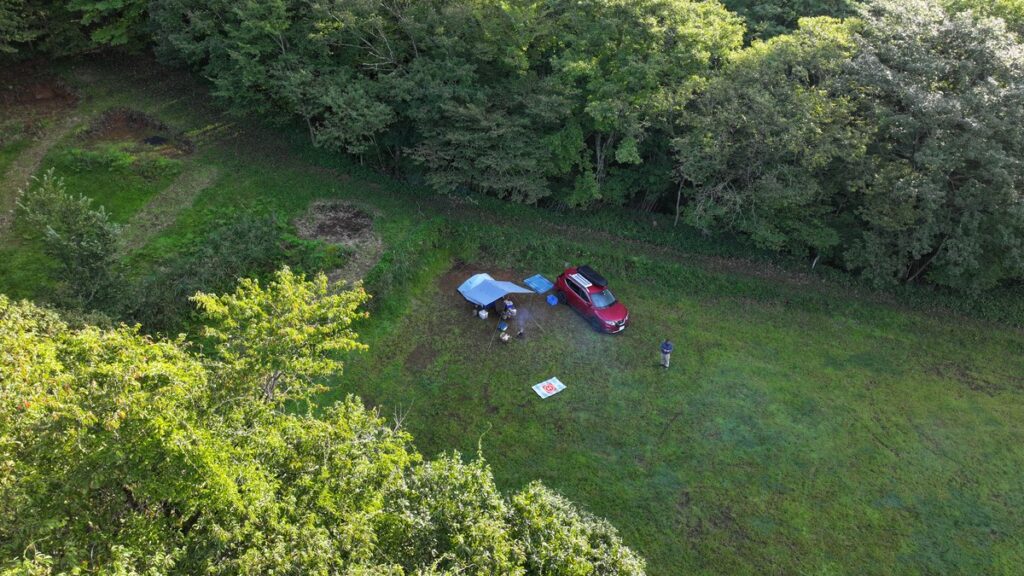 星空キャンプ場芝生最上エリア