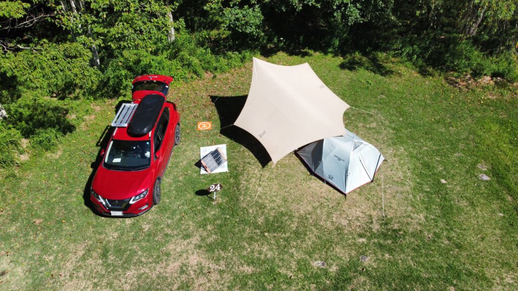 土呂部高原キャンプ場テントサイト俯瞰