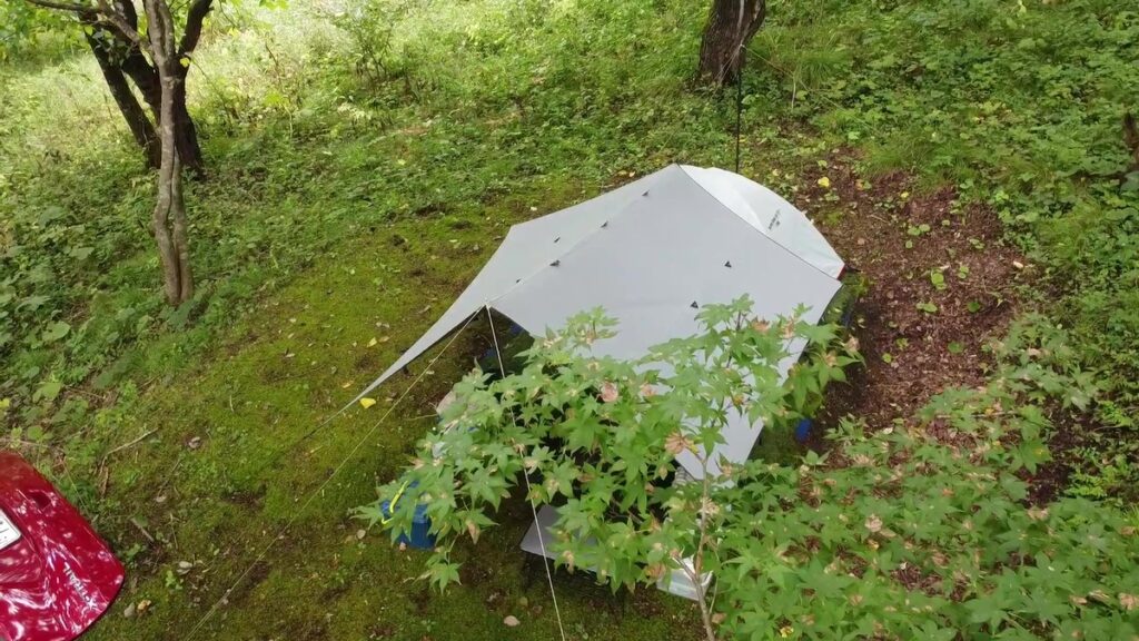 花咲森のキャンプ場ソロエリア空撮