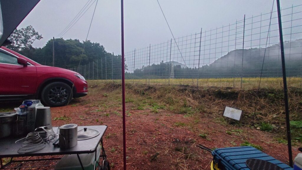 WILD CAMP MICHIYABARA 午前6時雨