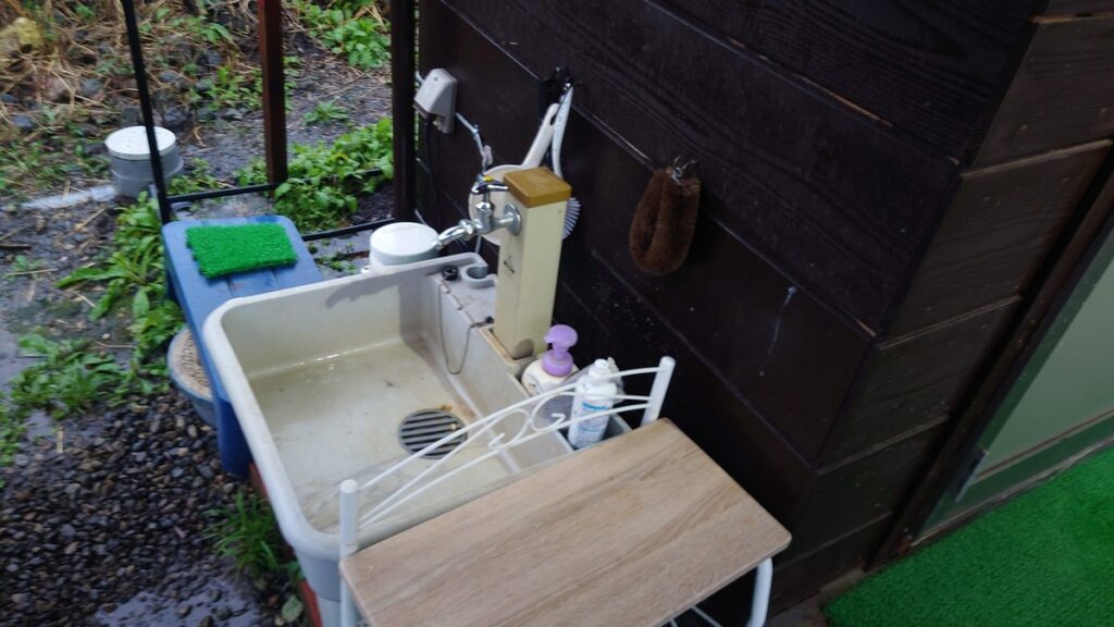 WILD CAMP MICHIYABARA 手洗い場