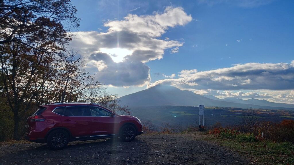二度上峠から浅間山を臨む