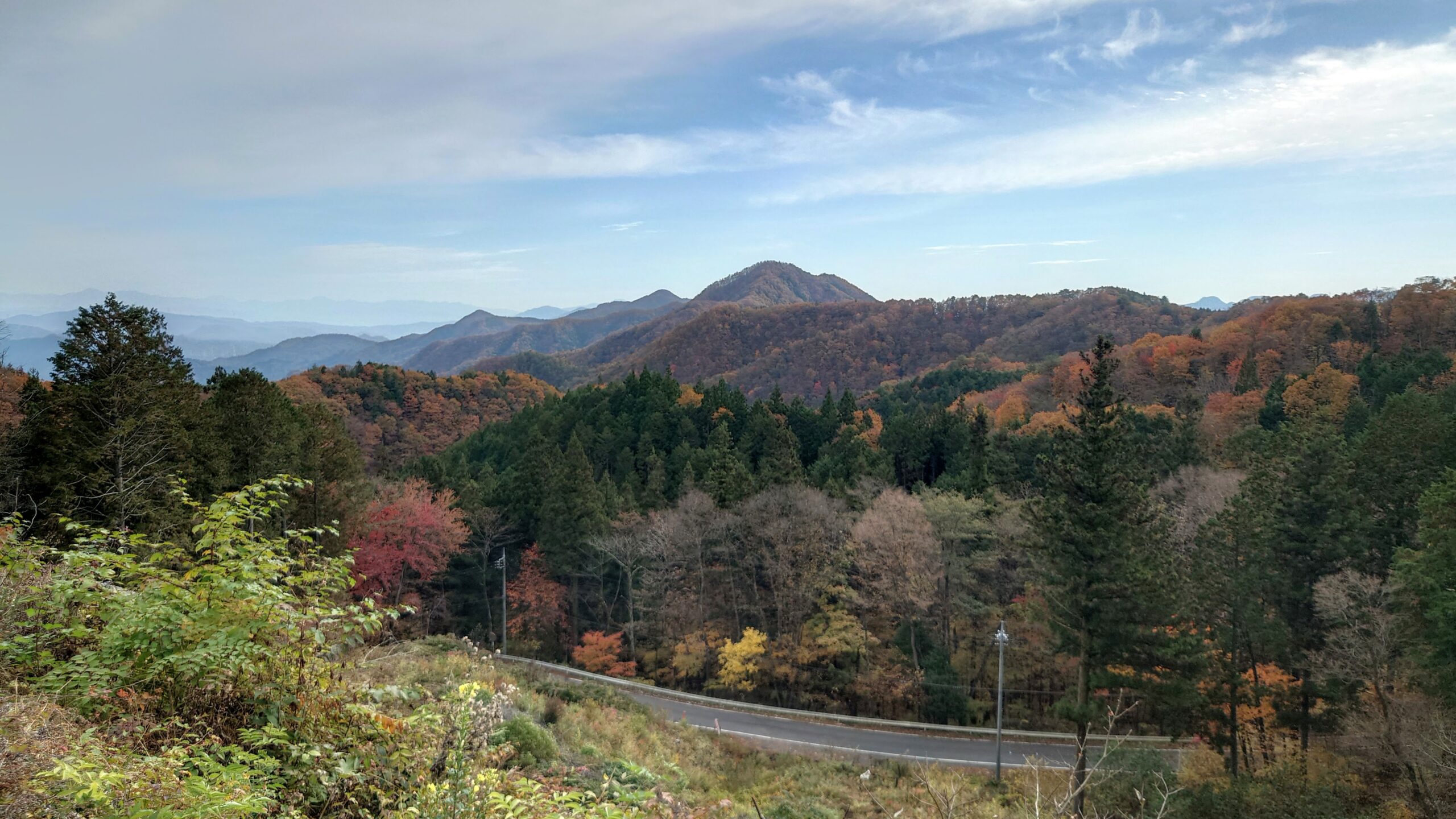 暮坂峠付近の紅葉