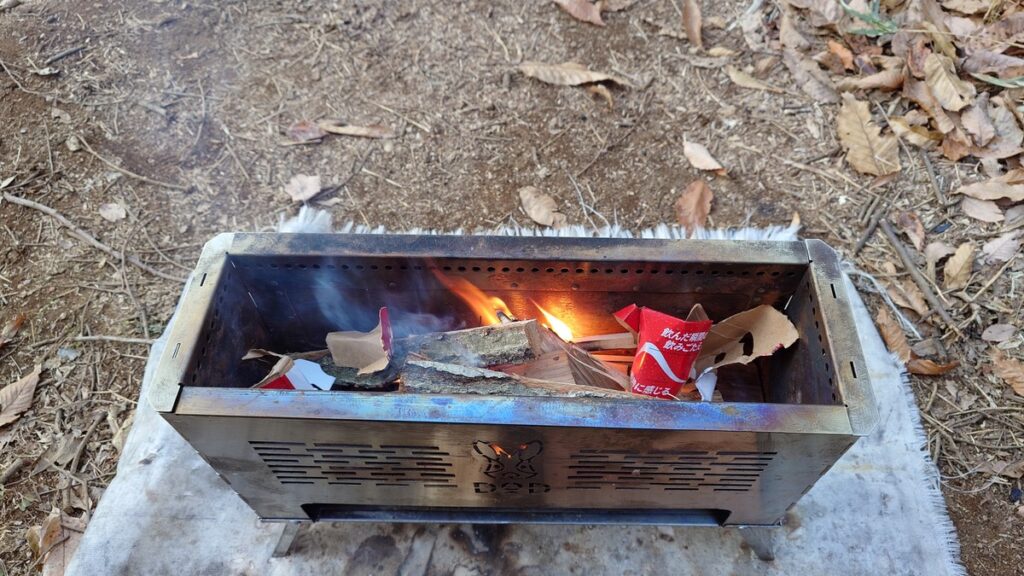 すけもえファイヤーの着火