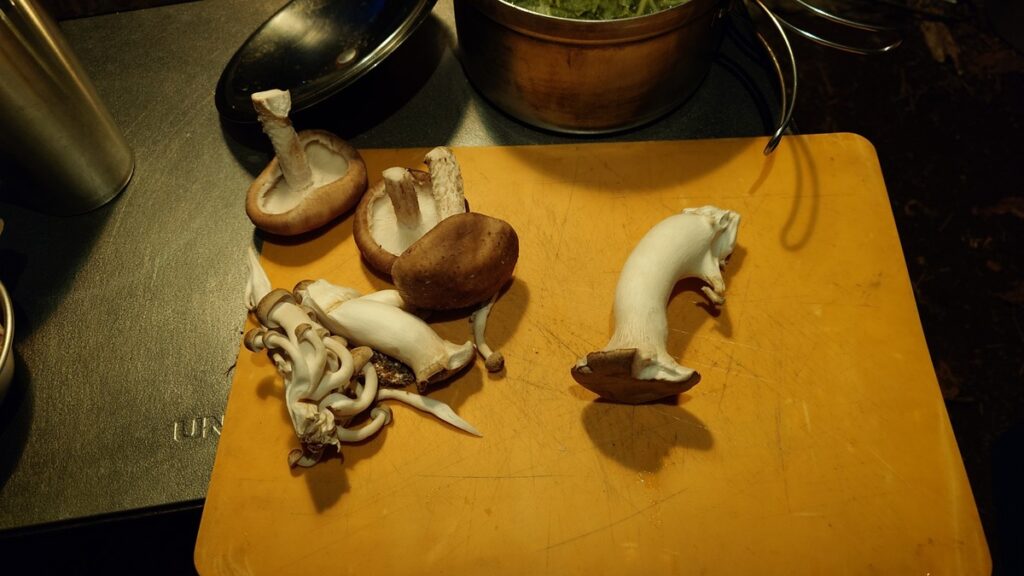 鍋に追加するキノコ