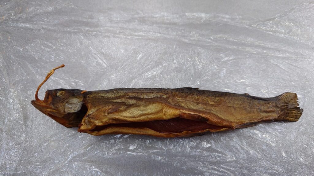 肴の鱒の燻製