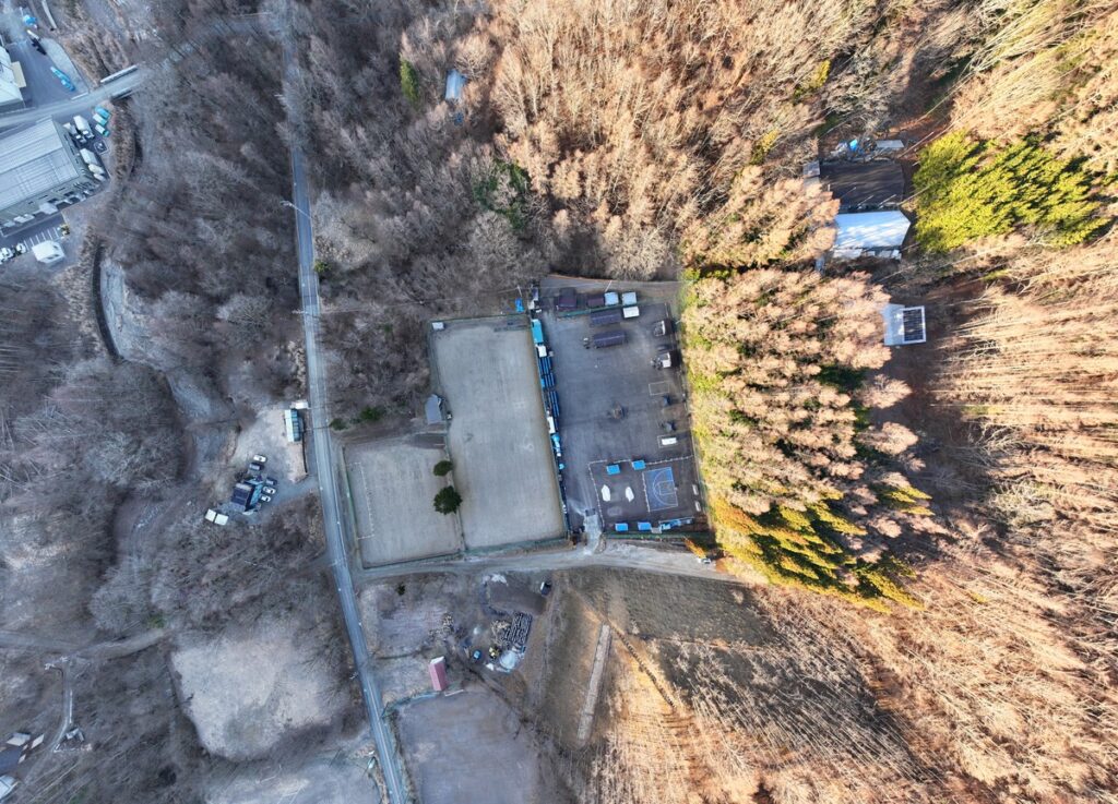 Mauka Resort AZMY キャンプ場の真上からの写真