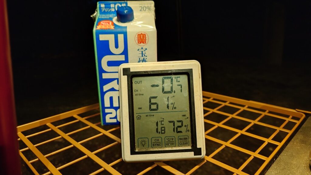 那須野が原公園オートキャンプ場午後7時の気温