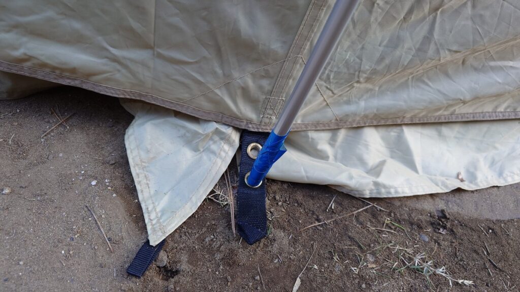 DODカマボコテントSポールの破損