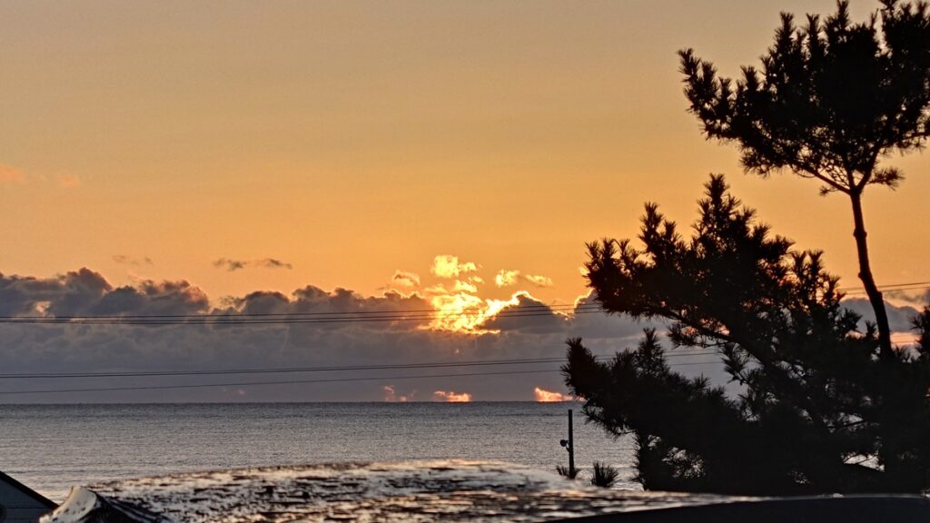 大洗産備置キャンプ場初日の出