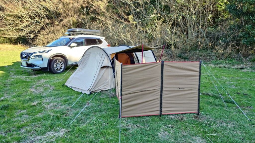 御宿ドローン＆キャンプ初日のレイアウト