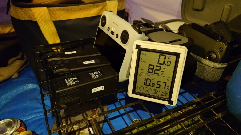 二日目朝の気温