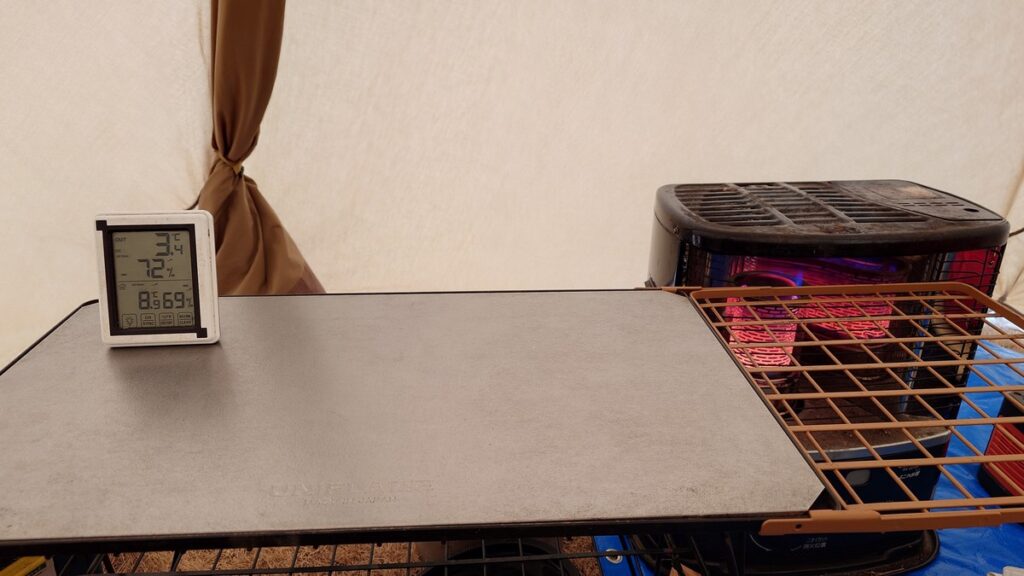 雪降るくすのきキャンプ場、既に気温3℃の世界