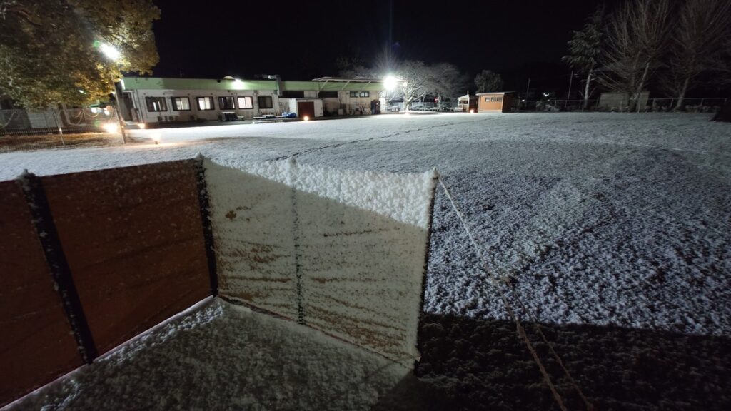 くすのきキャンプ場1月中旬の積雪