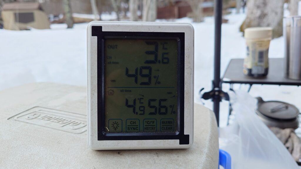 ちばむらオートキャンパーズリゾート温度計