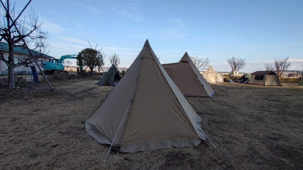 城の湯温泉センターキャンプ場9・110番サイト